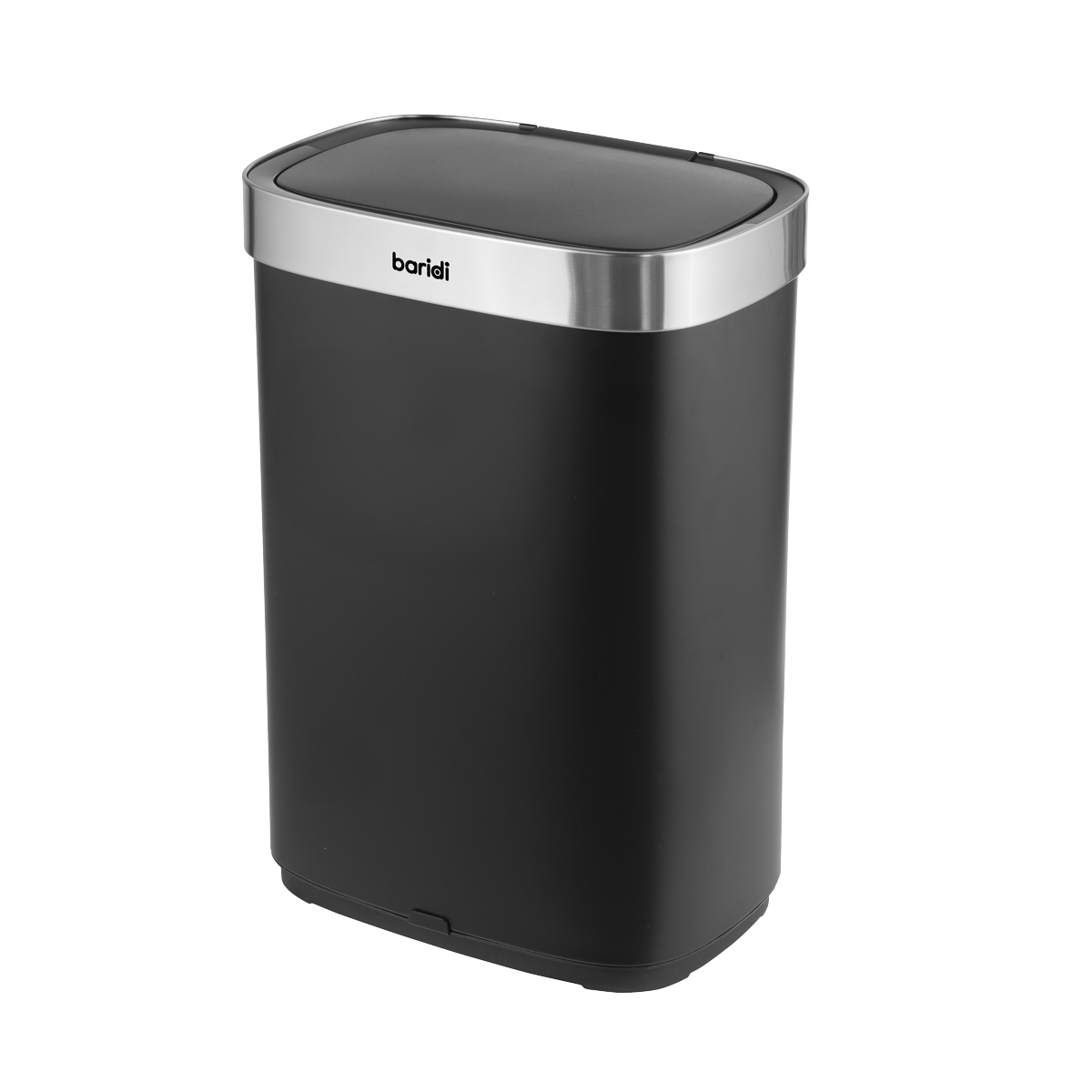 Baridi DH282 Baridi Sensor Bin 65L - Black/Stainless Steel