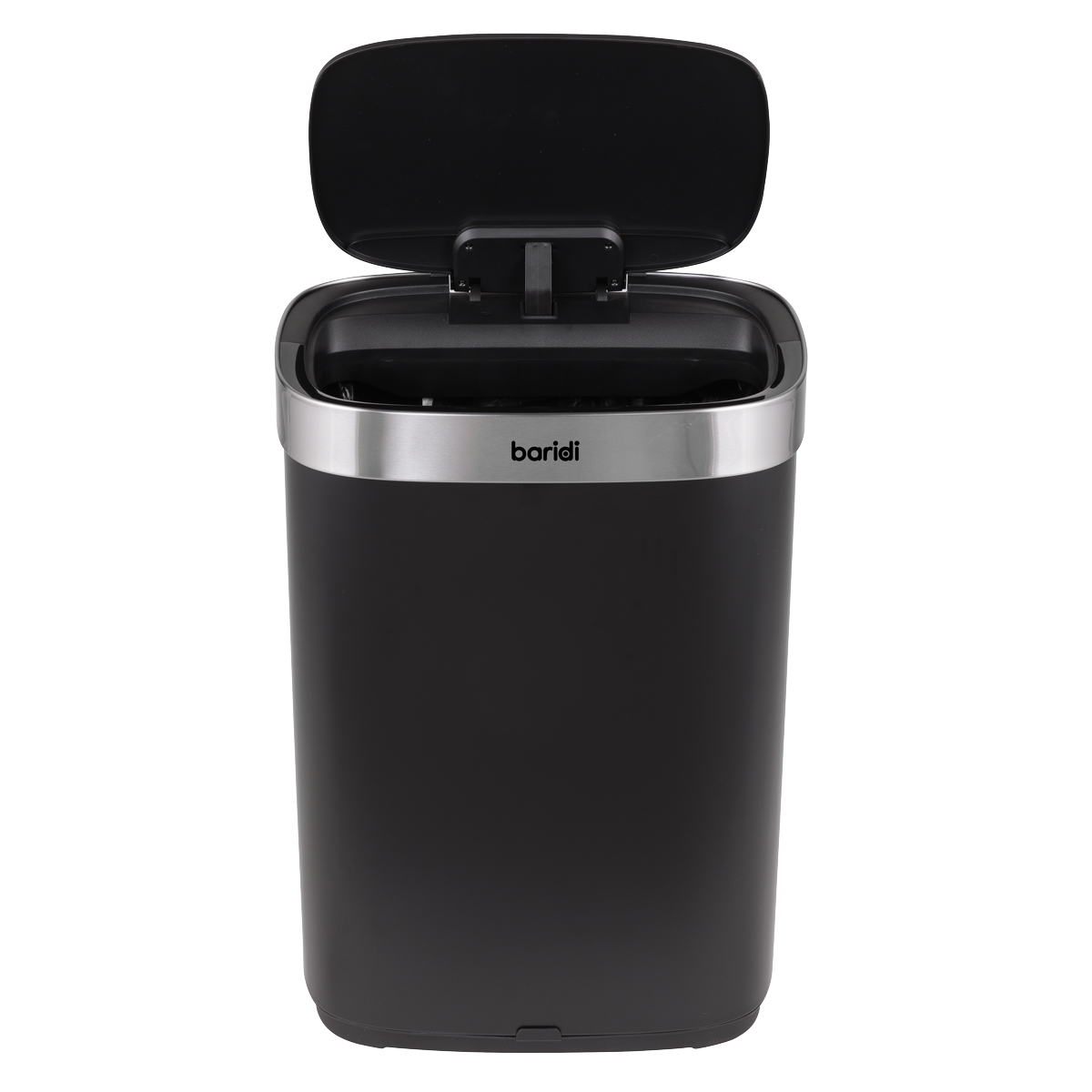 Baridi DH282 Baridi Sensor Bin 65L - Black/Stainless Steel