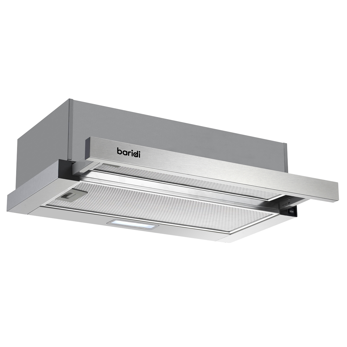 Baridi DH286 Baridi Telescopic Cooker Hood with Aluminium Filters 60cm - Stainless Steel