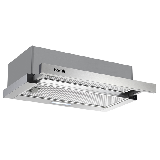 Baridi DH286 Baridi Telescopic Cooker Hood with Aluminium Filters 60cm - Stainless Steel