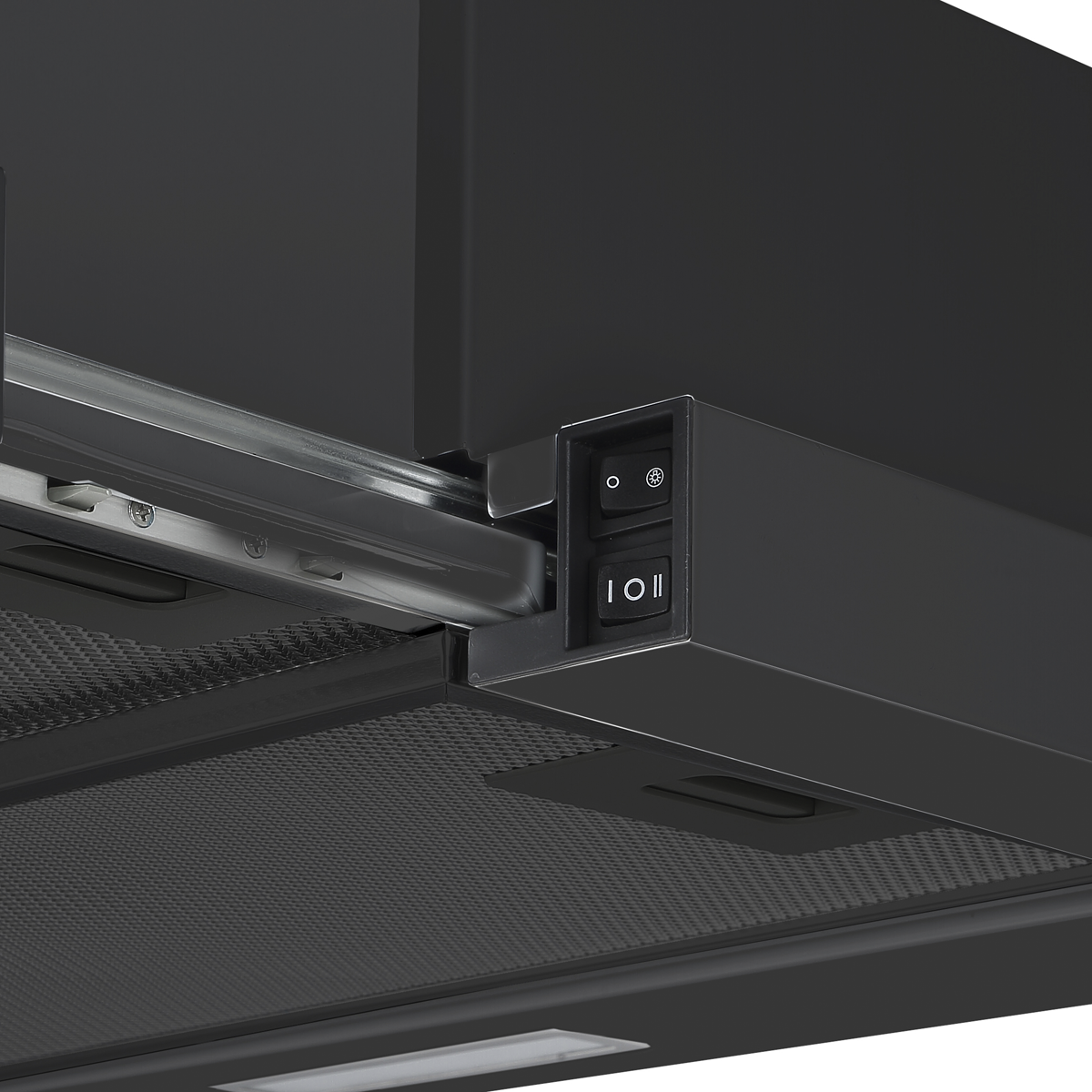 Baridi DH287 Baridi Telescopic Cooker Hood with Aluminium Filters 60cm - Black