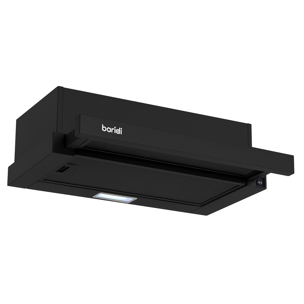 Baridi DH287 Baridi Telescopic Cooker Hood with Aluminium Filters 60cm - Black