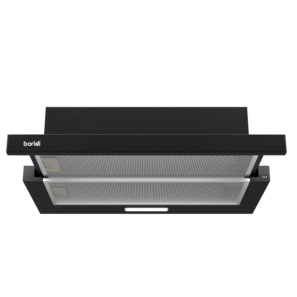 Baridi DH287 Baridi Telescopic Cooker Hood with Aluminium Filters 60cm - Black