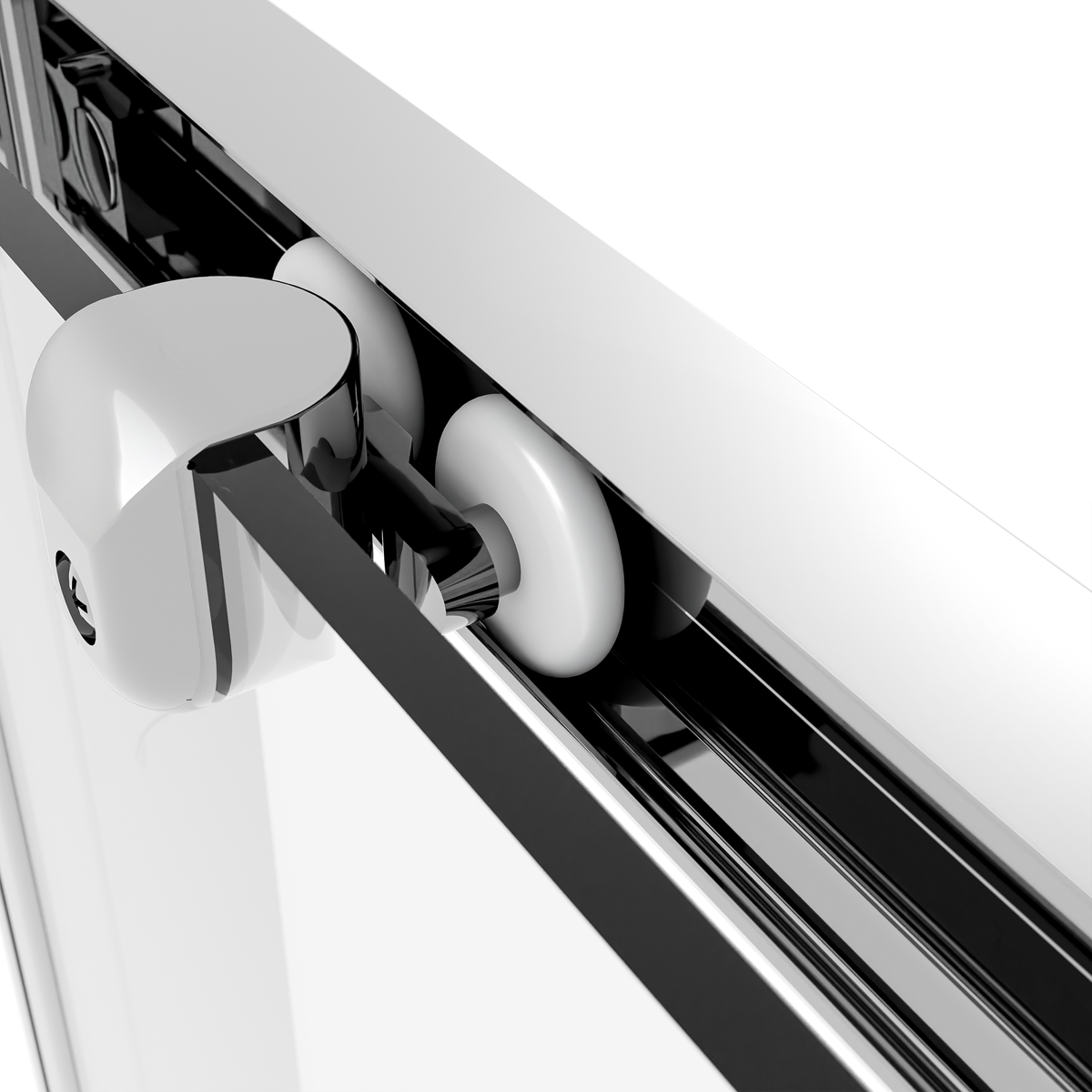 Baridi DH292 Sliding Shower Door 1000 x 1850mm, 6mm Tempered Glass, Reversible - Chrome