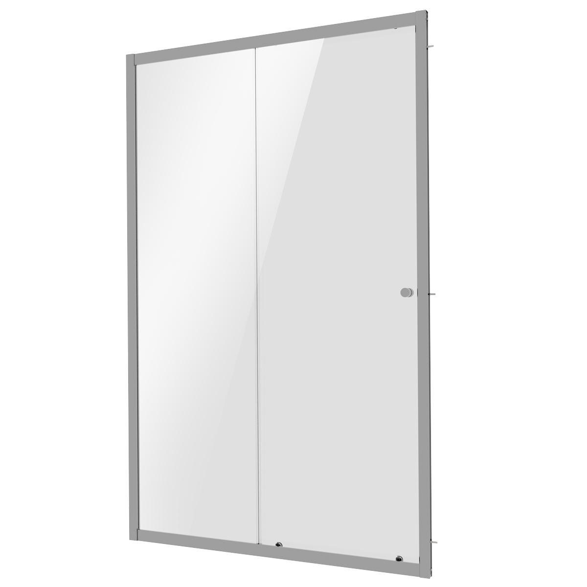 Baridi DH292 Sliding Shower Door 1000 x 1850mm, 6mm Tempered Glass, Reversible - Chrome