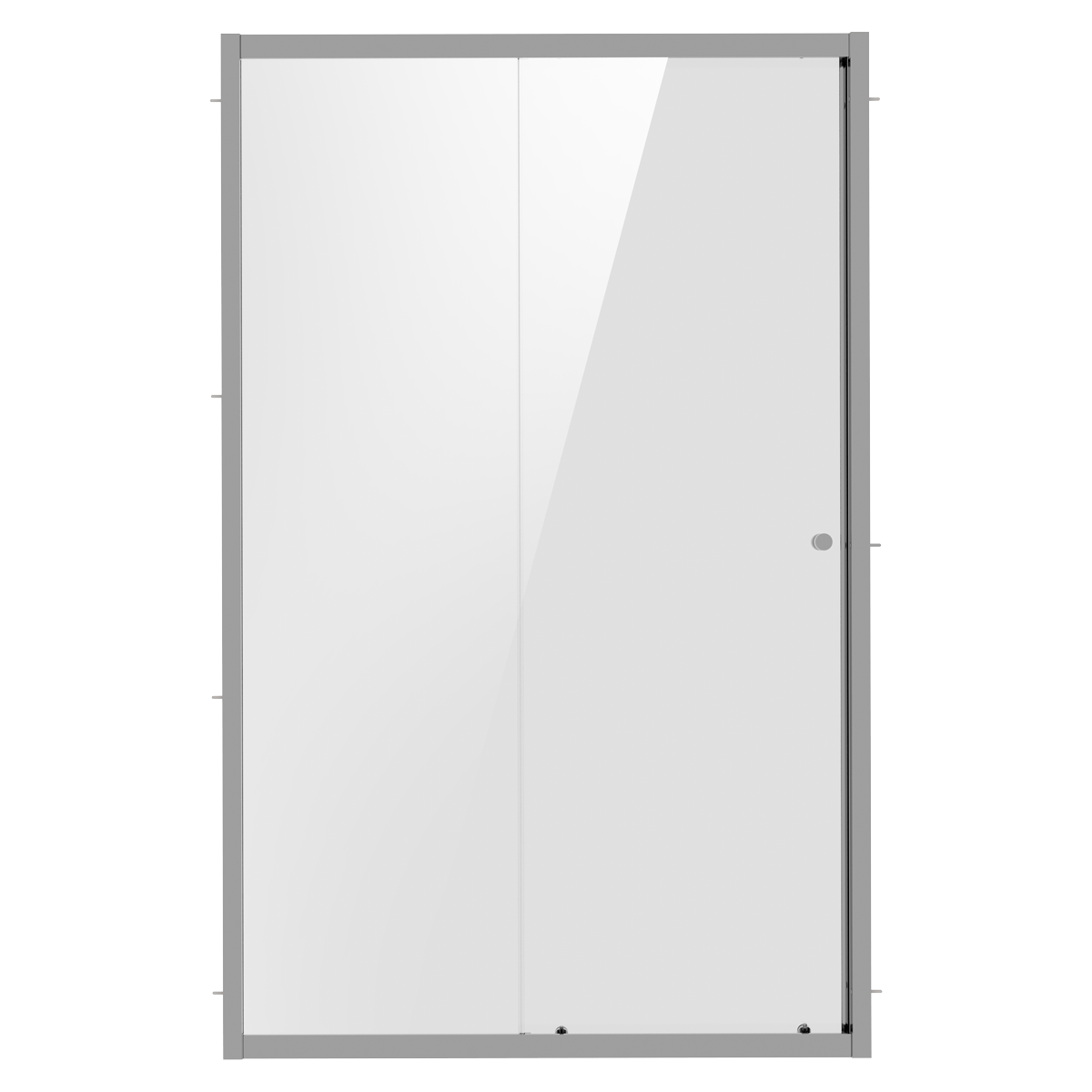 Baridi DH292 Sliding Shower Door 1000 x 1850mm, 6mm Tempered Glass, Reversible - Chrome