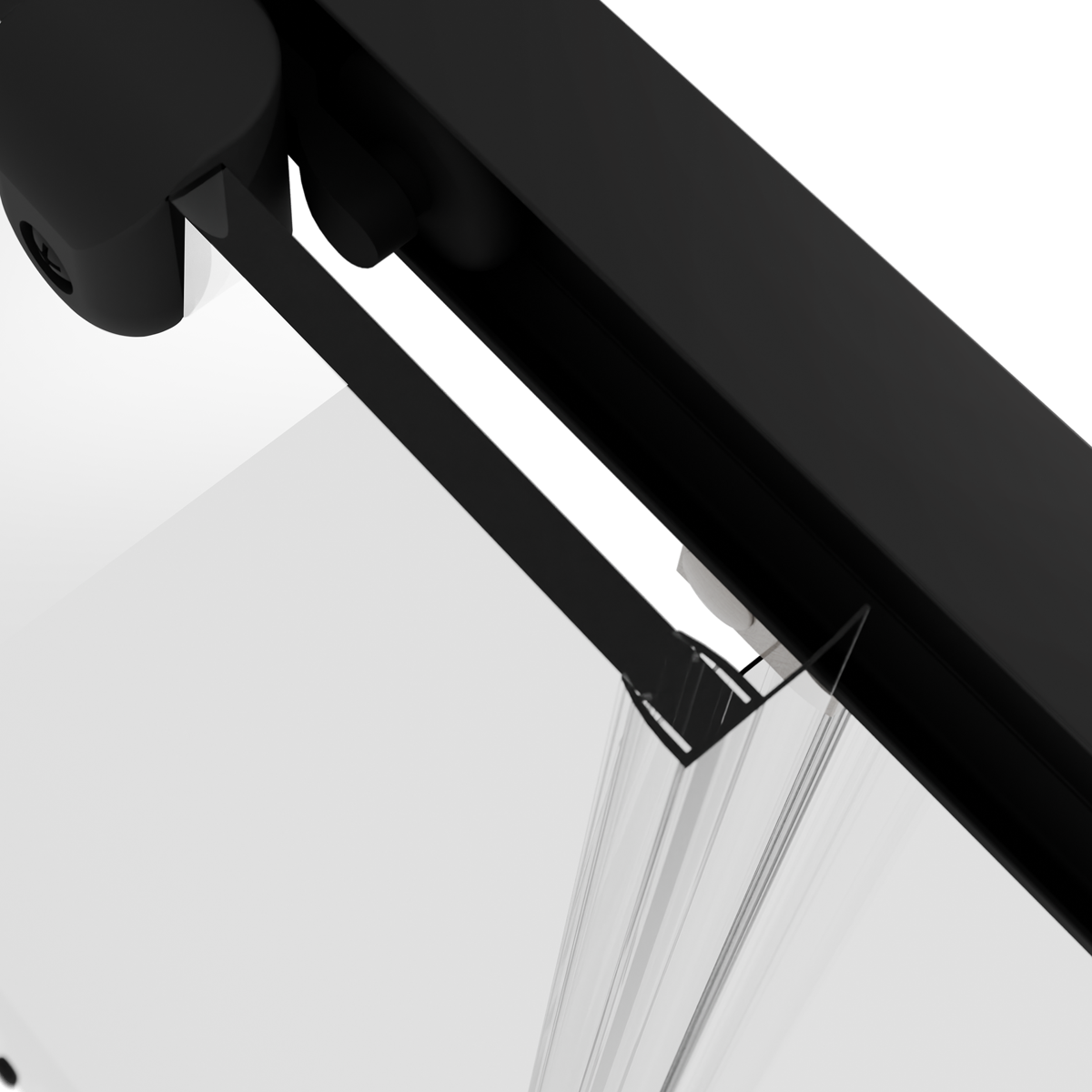 Baridi DH293 Sliding Shower Door 1000 x 1850mm, 6mm Tempered Glass, Reversible - Black