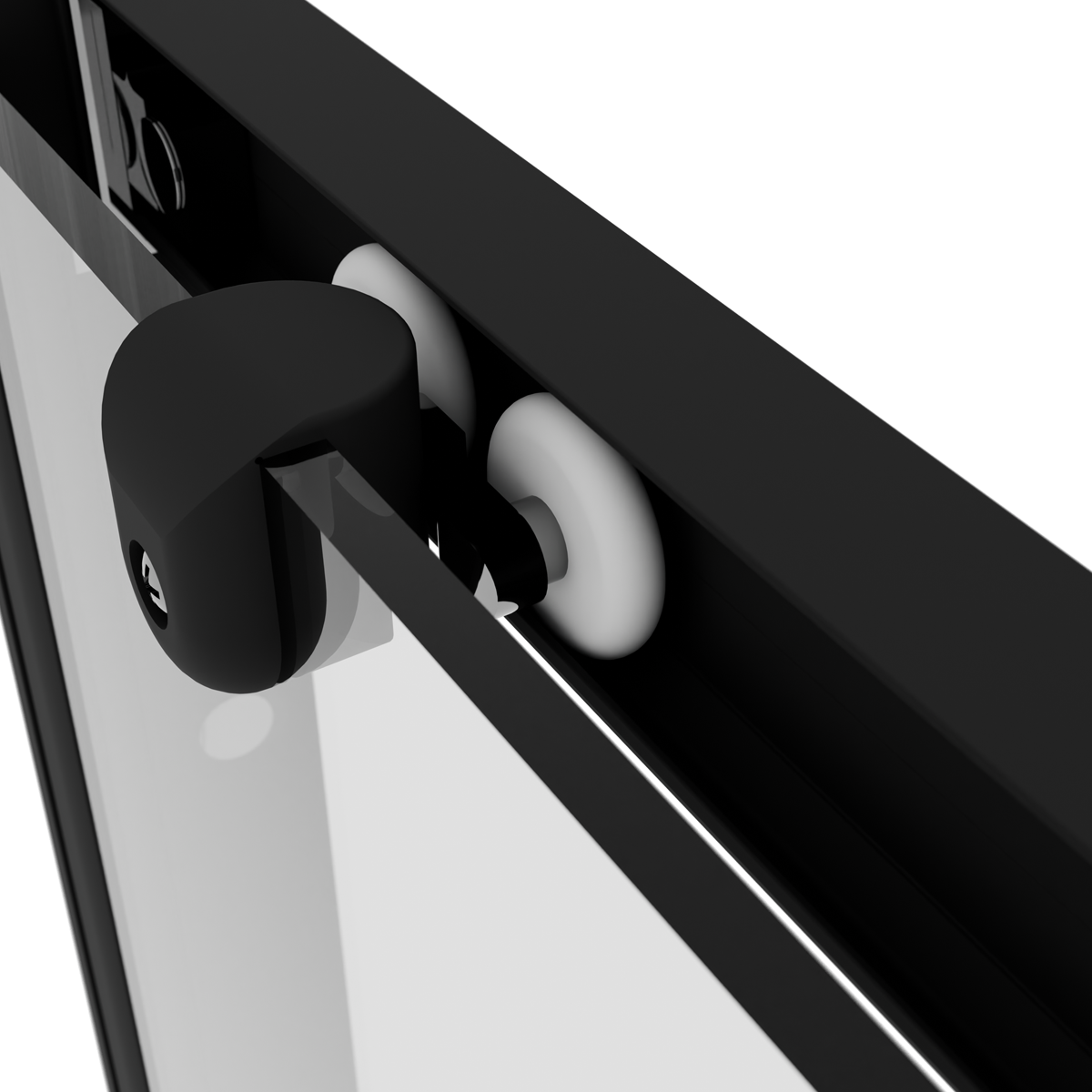 Baridi DH293 Sliding Shower Door 1000 x 1850mm, 6mm Tempered Glass, Reversible - Black