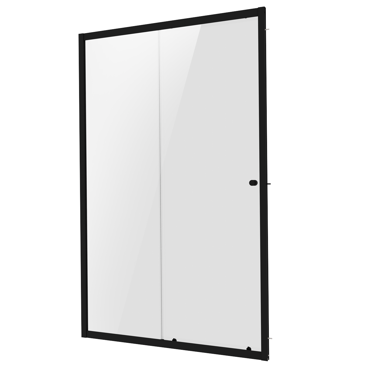 Baridi DH293 Sliding Shower Door 1000 x 1850mm, 6mm Tempered Glass, Reversible - Black
