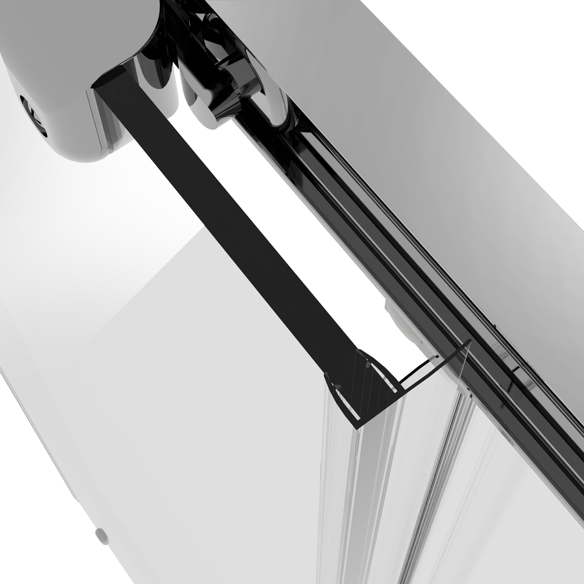 Baridi DH294 Sliding Shower Door 1200 x 1850mm, 6mm Tempered Glass, Reversible - Chrome