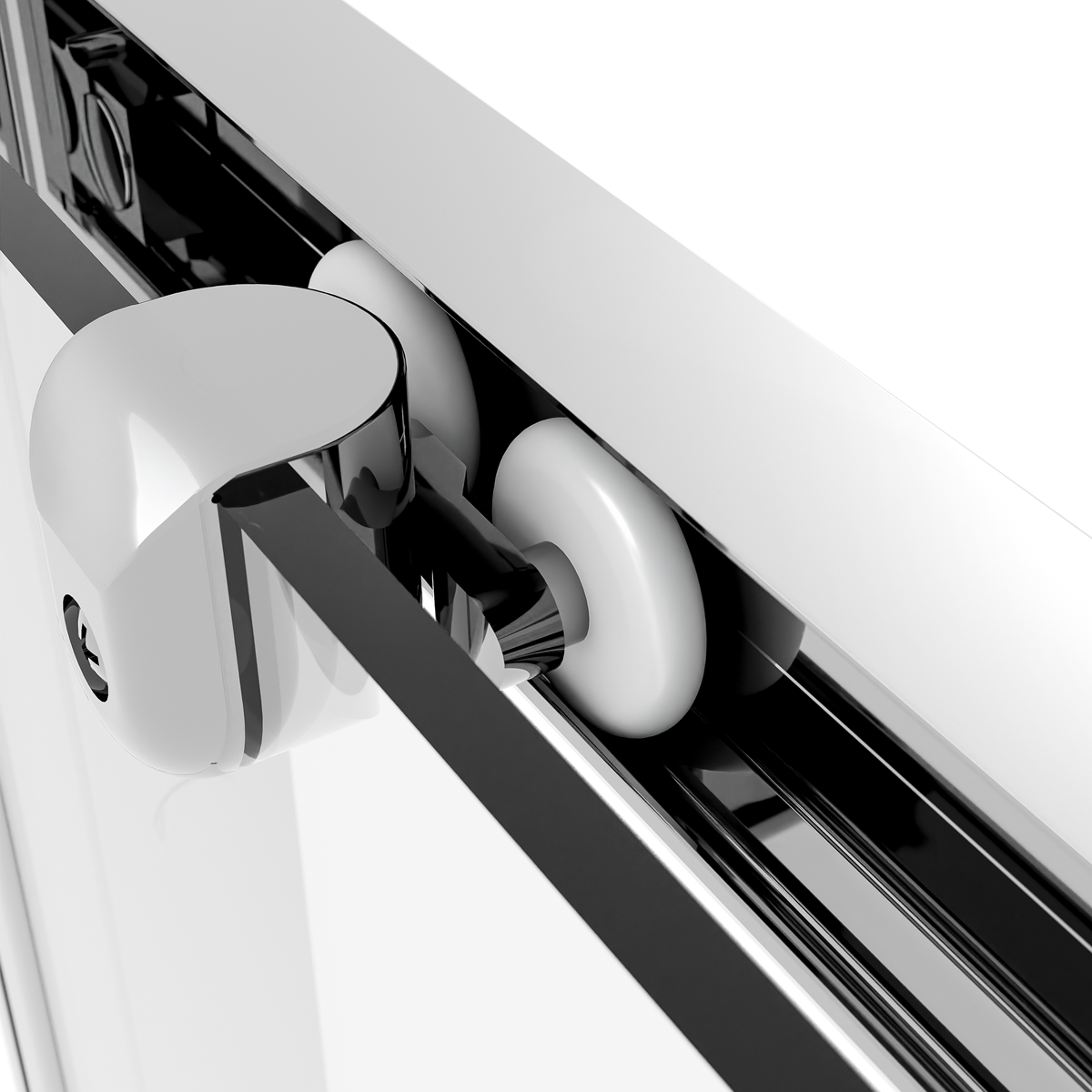 Baridi DH294 Sliding Shower Door 1200 x 1850mm, 6mm Tempered Glass, Reversible - Chrome