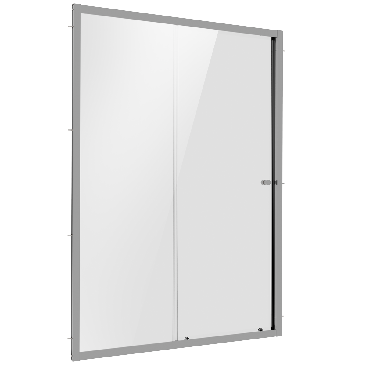 Baridi DH294 Sliding Shower Door 1200 x 1850mm, 6mm Tempered Glass, Reversible - Chrome