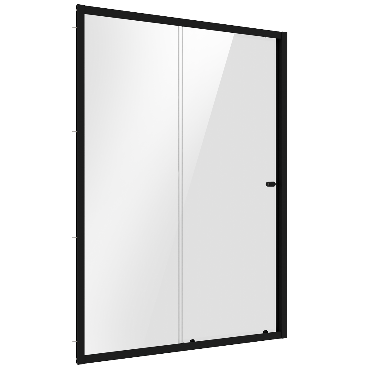 Baridi DH295 Sliding Shower Door 1200 x 1850mm, 6mm Tempered Glass, Reversible - Black
