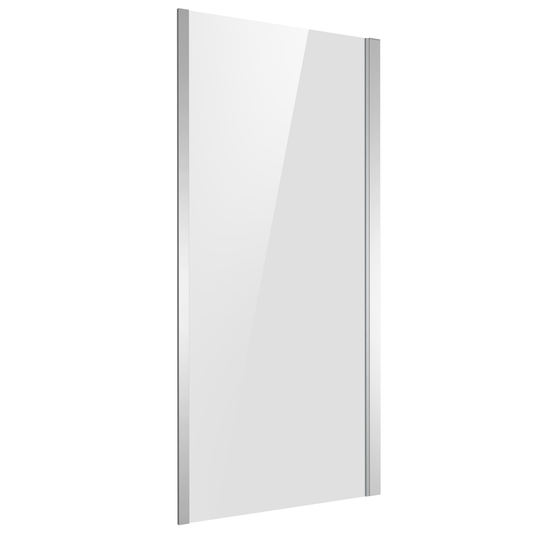 Baridi DH296 Baridi Side Panel for Sliding Shower Doors, 6mm Tempered Glass - Chrome