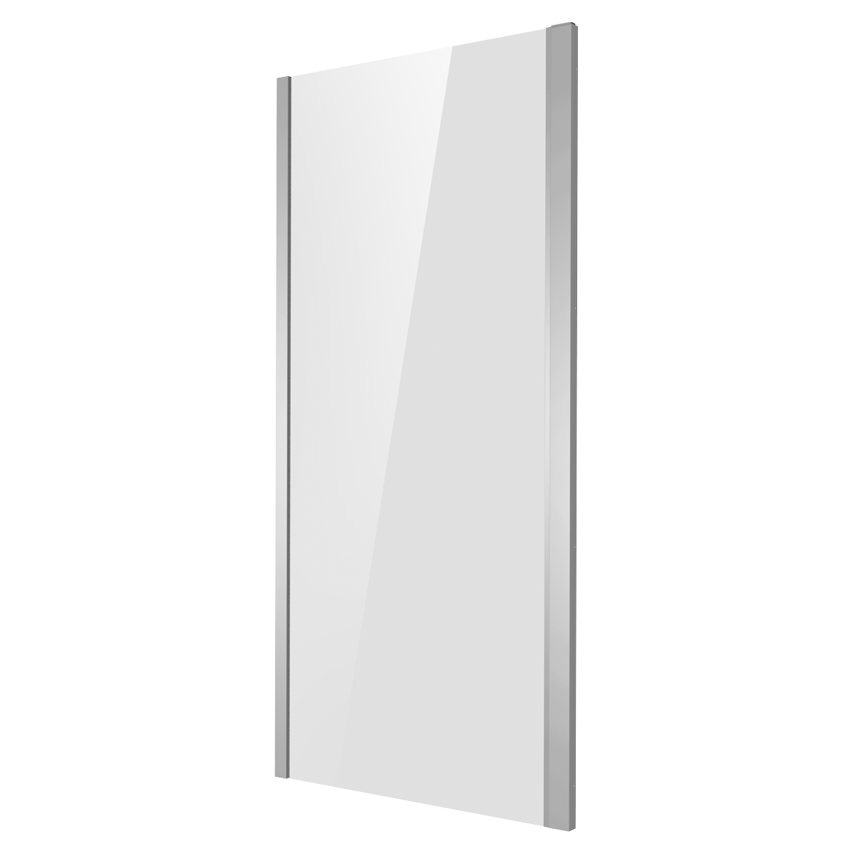 Baridi DH296 Baridi Side Panel for Sliding Shower Doors, 6mm Tempered Glass - Chrome