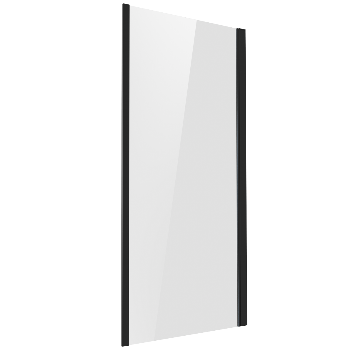 Baridi DH297 Side Panel for Sliding Shower Doors, 6mm Tempered Glass - Black