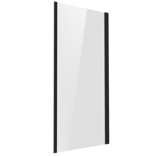 Baridi DH297 Side Panel for Sliding Shower Doors, 6mm Tempered Glass - Black