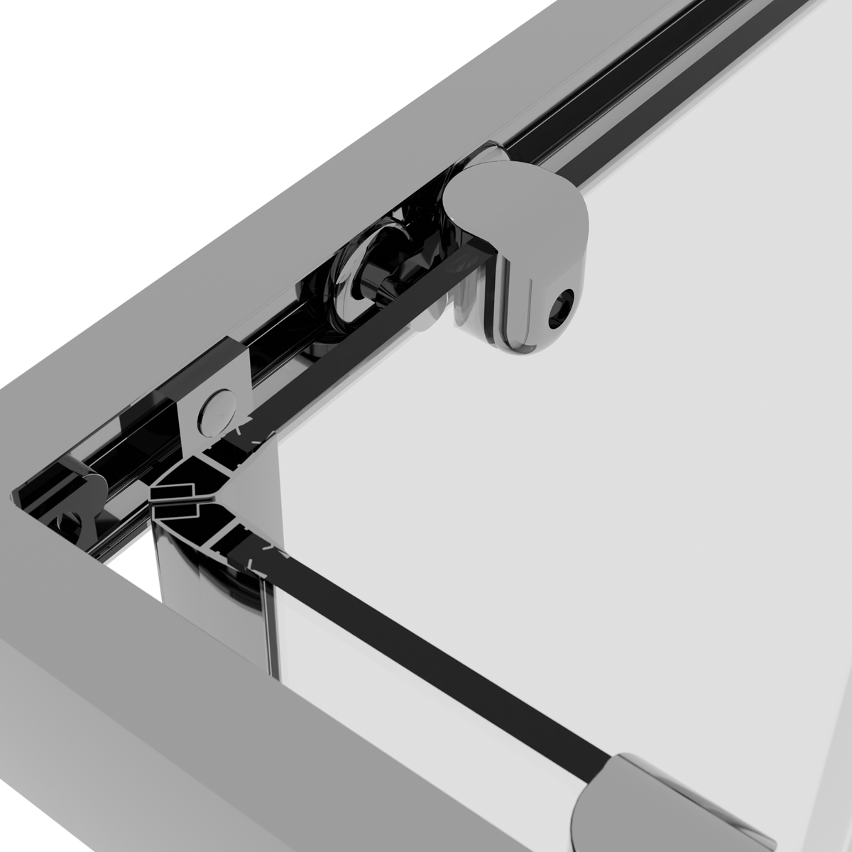 Baridi DH298 Corner Shower Entry Enclosure 800 x 800 x 1850mm with 6mm Tempered Glass - Chrome