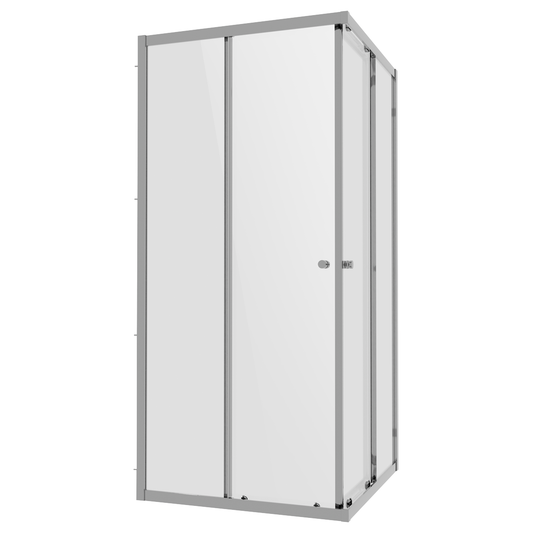 Baridi DH298 Corner Shower Entry Enclosure 800 x 800 x 1850mm with 6mm Tempered Glass - Chrome