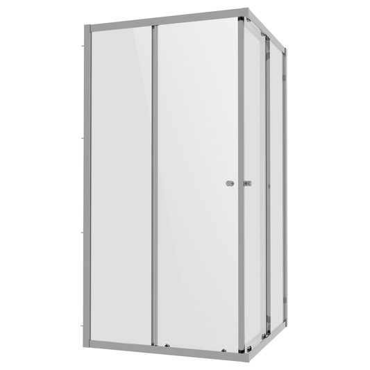 Baridi DH299 Corner Shower Entry Enclosure 900 x 900 x 1850mm with 6mm Tempered Glass - Chrome