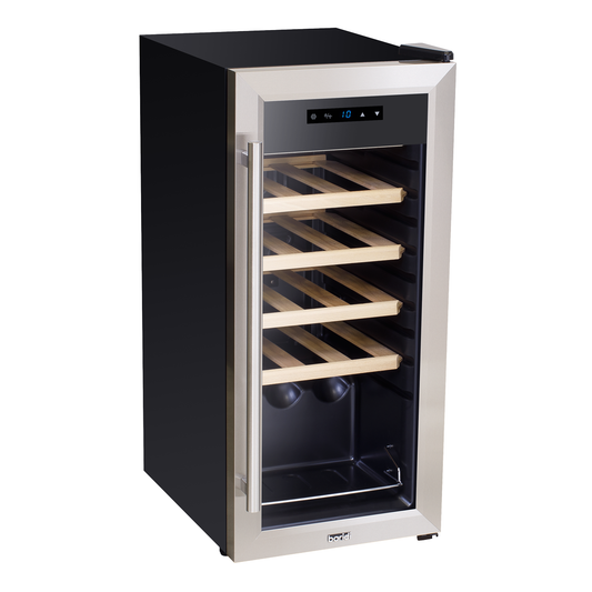 Baridi DH29 Baridi 18 Bottle Wine Fridge with Digital Touch Screen Controls & LED Light - Stainless Steel