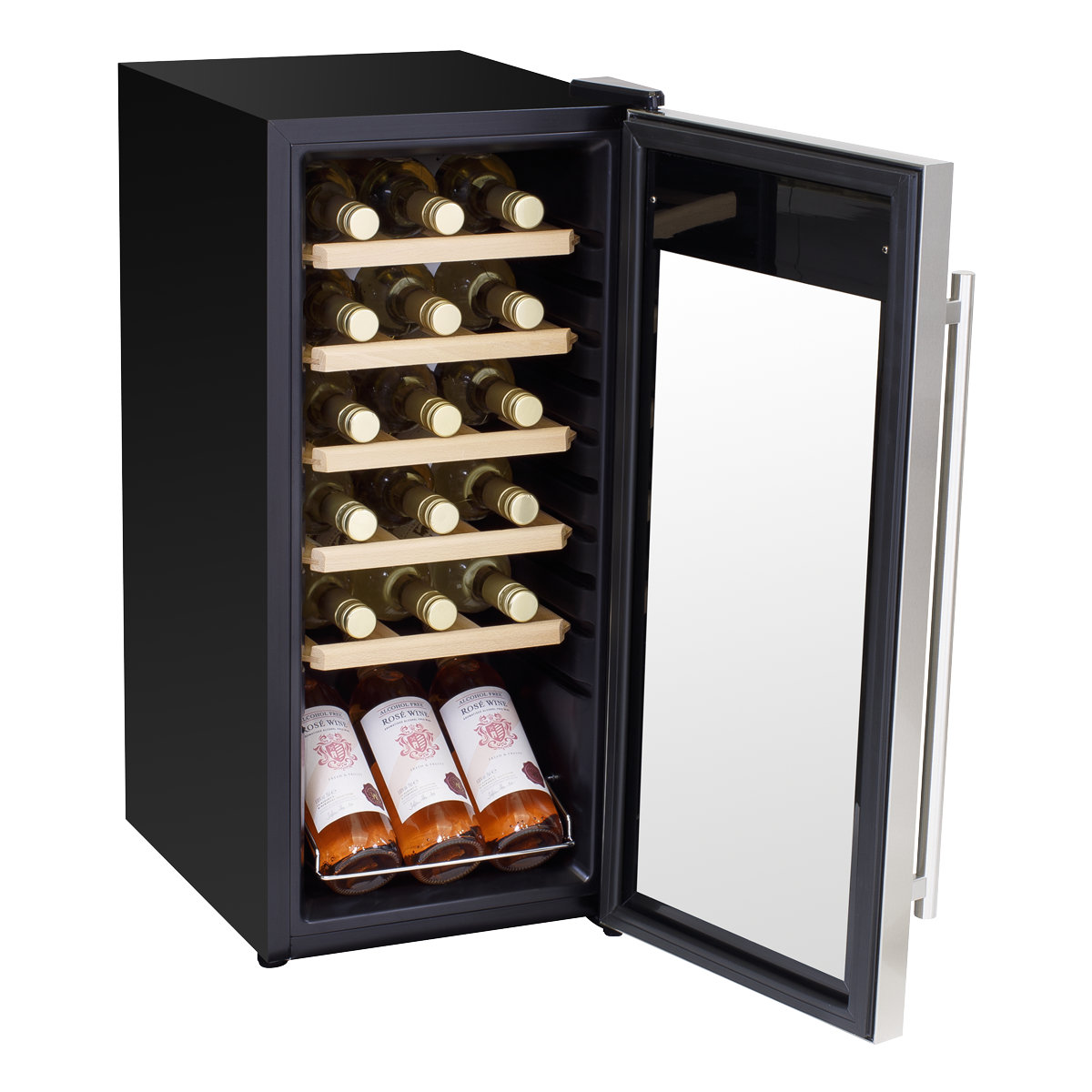 Baridi DH29 Baridi 18 Bottle Wine Fridge with Digital Touch Screen Controls & LED Light - Stainless Steel