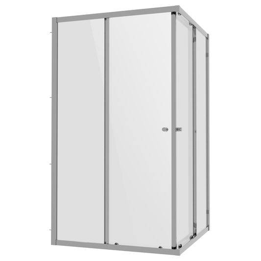 Baridi DH300 Corner Shower Entry Enclosure 1000 x 800 x 1850mm with 6mm Tempered Glass - Chrome