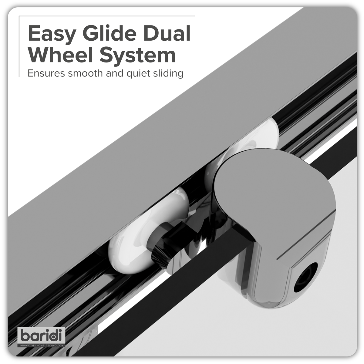 Baridi DH302 Quadrant Shower Entry Enclosure 900 x 900 x 1850mm with 6mm Tempered Glass - Chrome