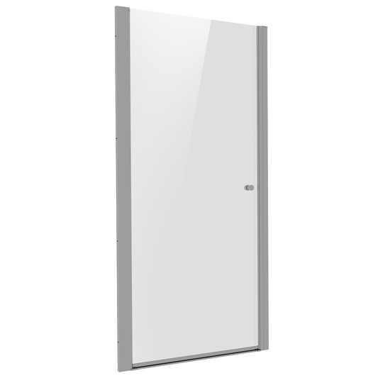 Baridi DH303 Pivot Shower Door 800 x 1850mm, 6mm Tempered Glass, Reversible - Chrome