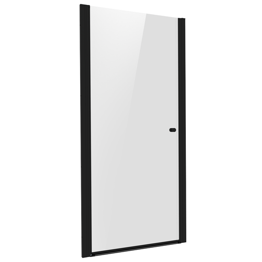Baridi DH304 Pivot Shower Door 800 x 1850mm, 6mm Tempered Glass, Reversible - Black