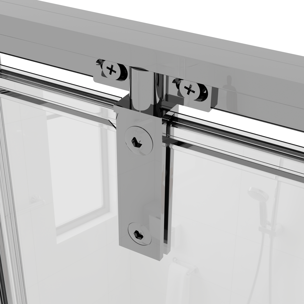 Baridi DH306 Hinged Shower Door 800 x 1850mm, 6mm Tempered Glass, Reversible - Chrome