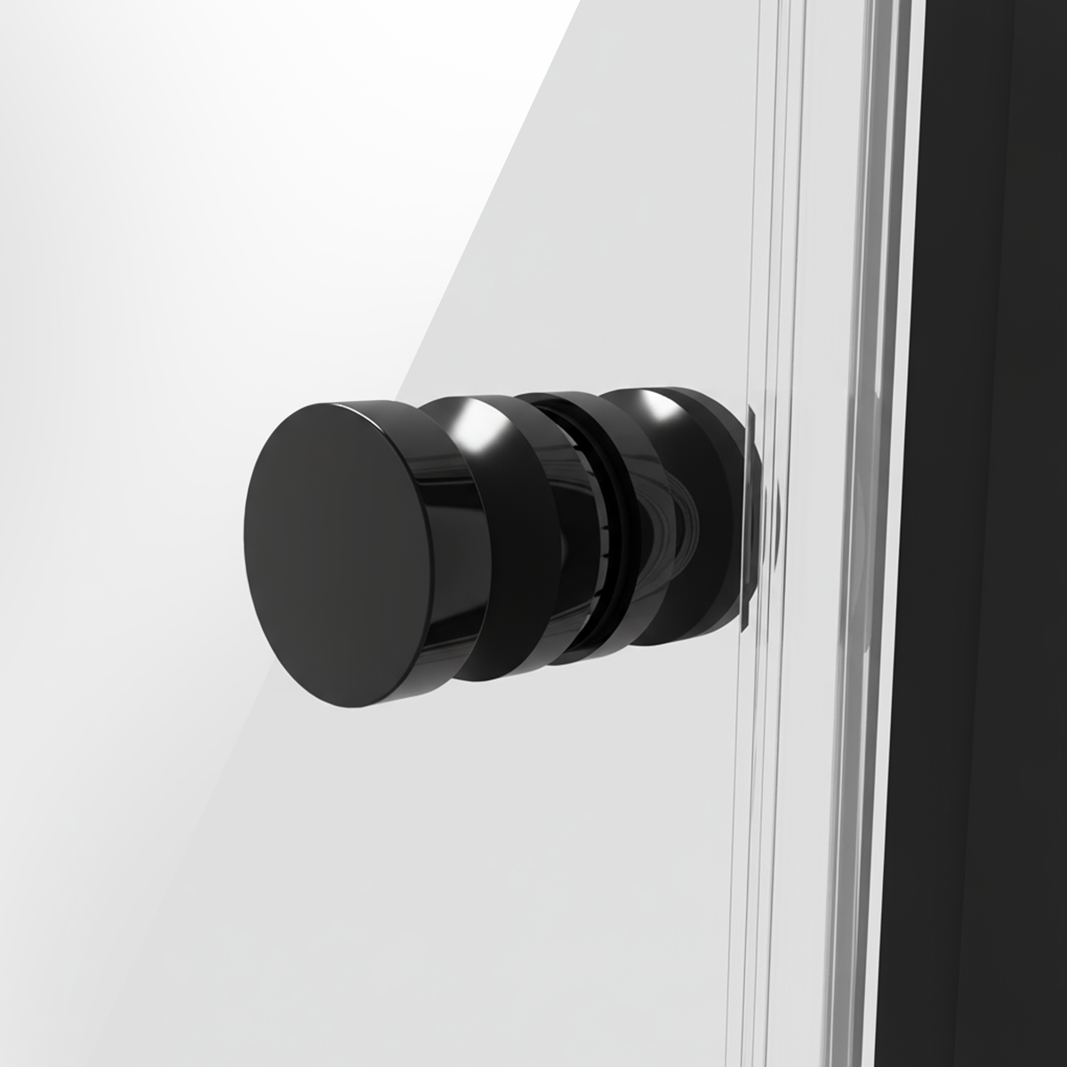 Baridi DH307 Hinged Shower Door 800 x 1850mm, 6mm Tempered Glass, Reversible - Black