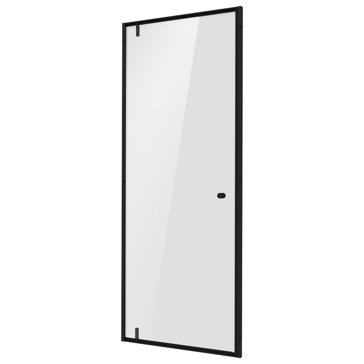 Baridi DH307 Hinged Shower Door 800 x 1850mm, 6mm Tempered Glass, Reversible - Black