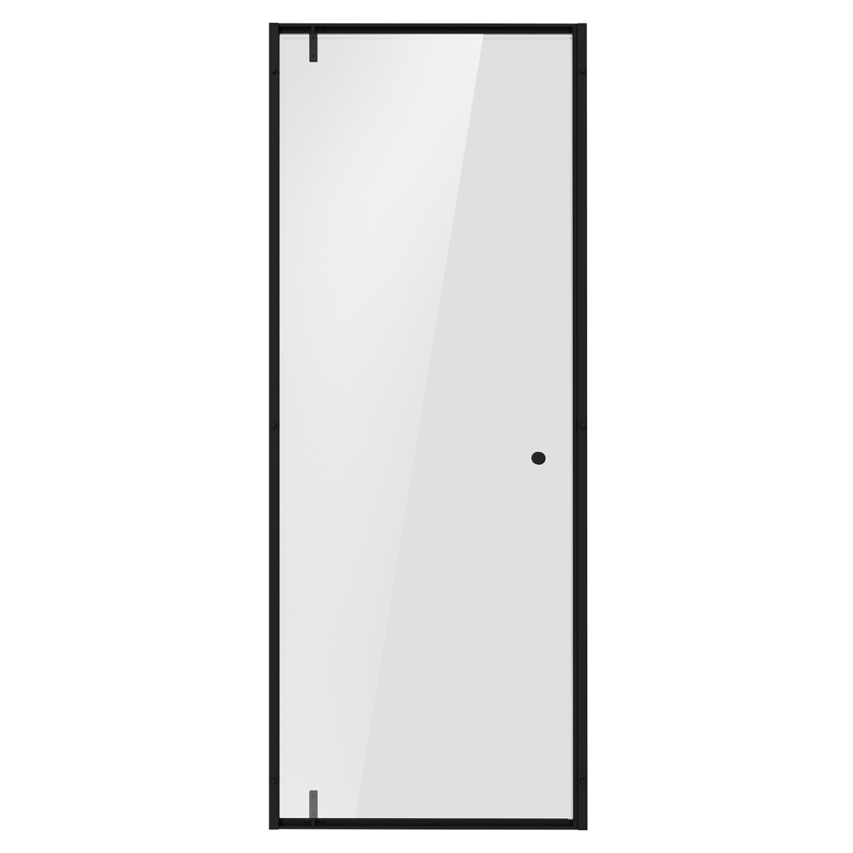 Baridi DH307 Hinged Shower Door 800 x 1850mm, 6mm Tempered Glass, Reversible - Black