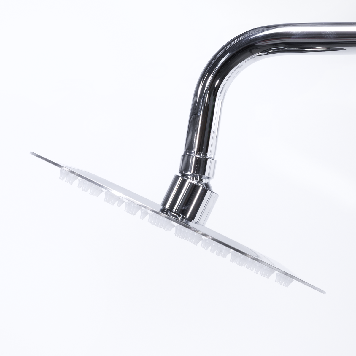 Baridi DH314 Thermostatic Shower Mixer Set, 20cm Round Head, Adjustable Rail - Chrome