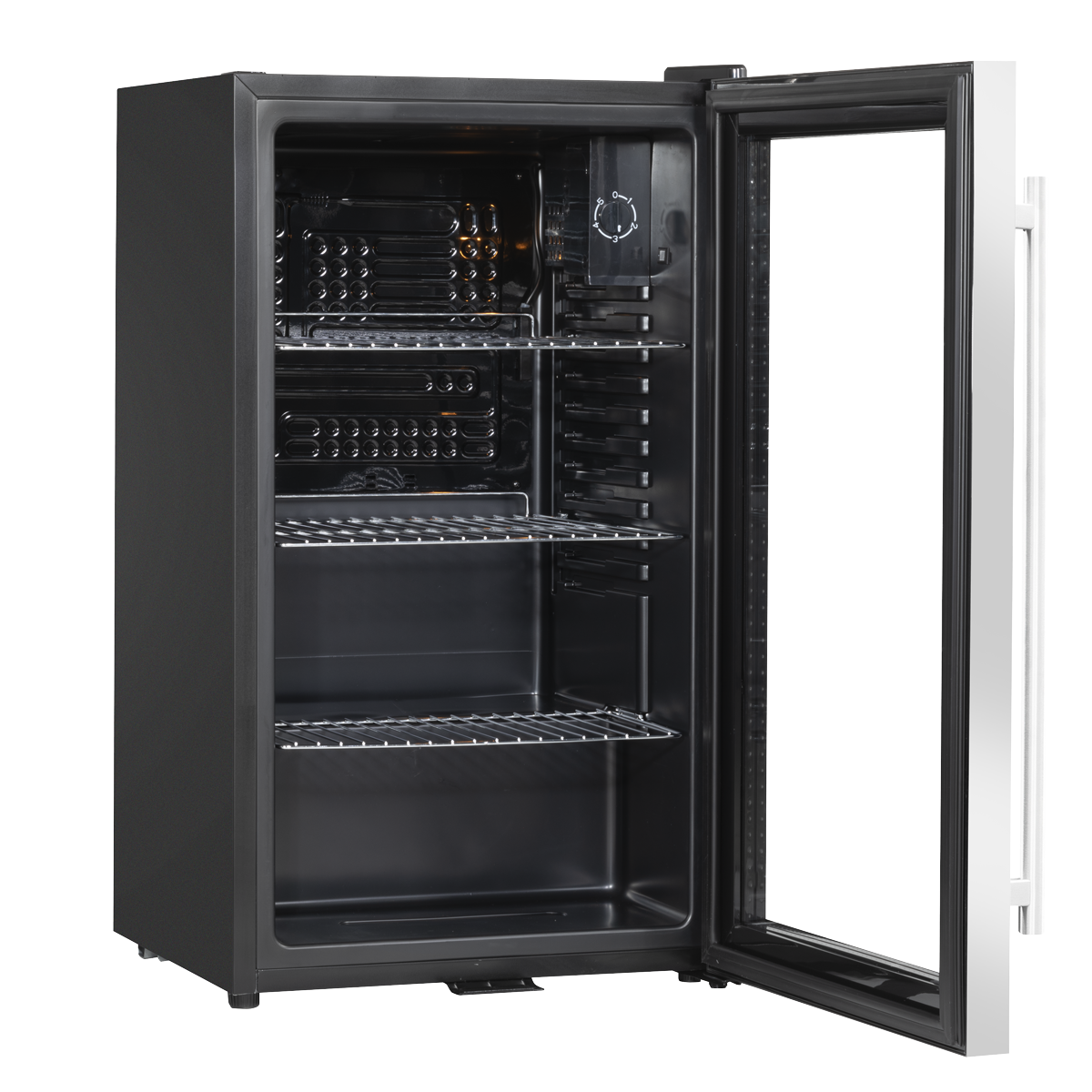 Baridi DH31 Baridi Undercounter Drinks, Beer & Wine Fridge with Wire Shelves, Internal Light & Security Lock 85L - Stainless Steel