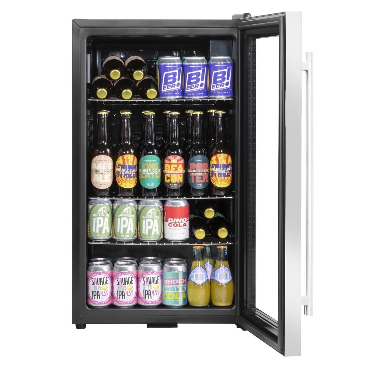 Baridi DH31 Baridi Wine, Beer & Drinks Fridge 85L Capacity - Stainless Steel