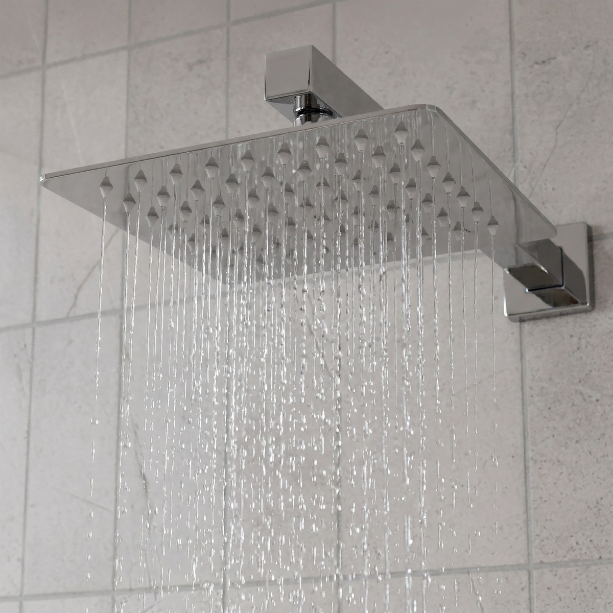 Baridi DH320 Concealed Thermostatic Shower Set 20 x 20cm Square Head & Hand Shower - Chrome