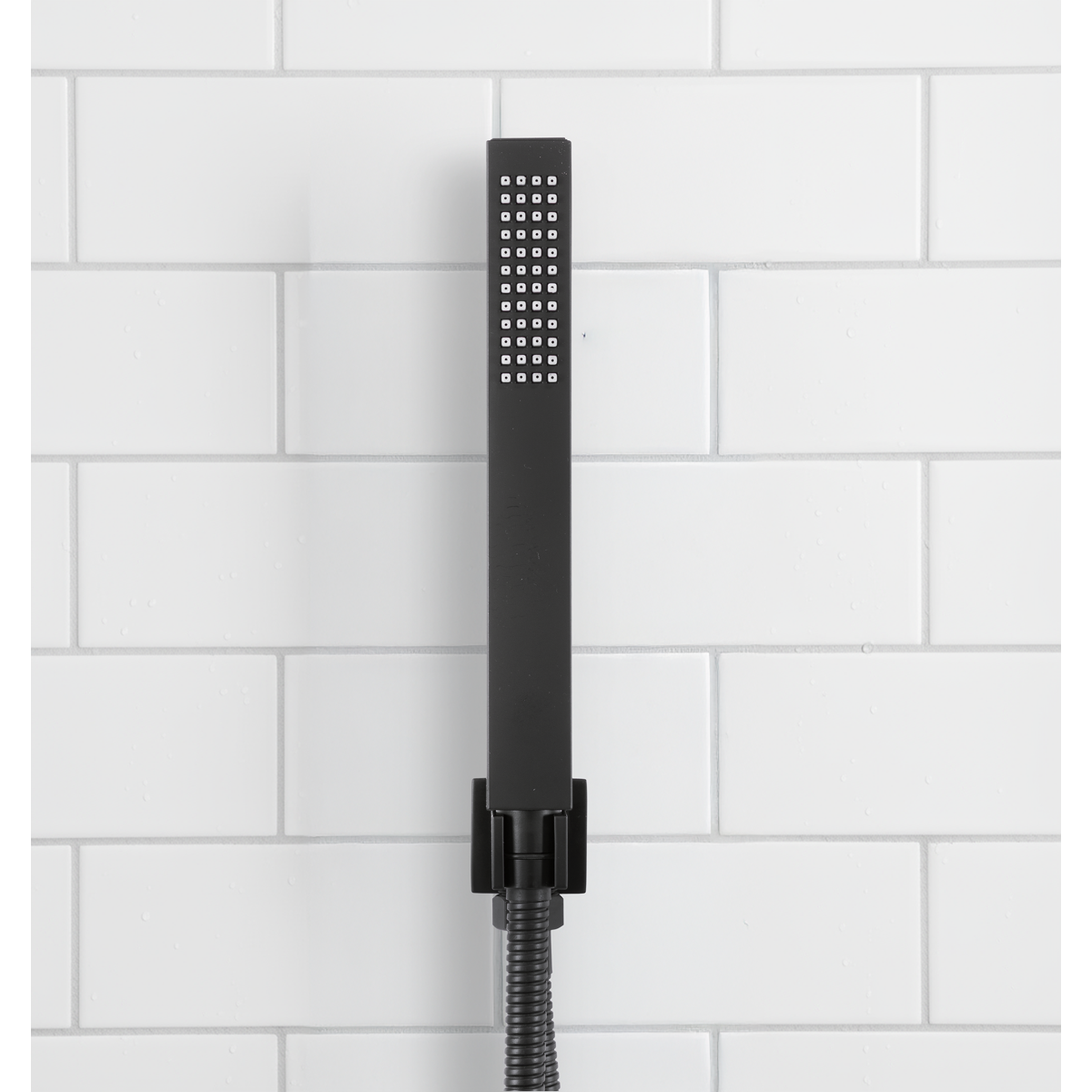 Baridi DH321 Concealed Thermostatic Shower Set 20 x 20cm Square Head & Hand Shower - Black