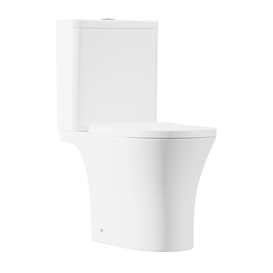 Baridi DH332 Baridi Close-Coupled Toilet with Soft Close Seat, Dual Flush Cistern & Rimless Flush – White