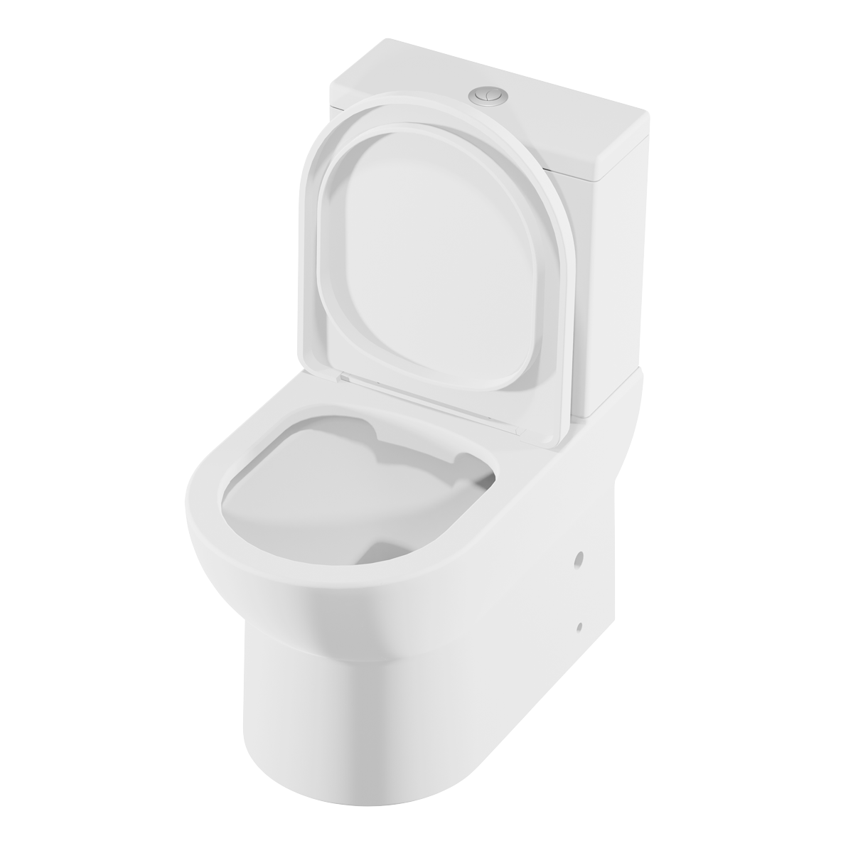 Baridi DH333 Baridi Close-Coupled Toilet with Soft Close Seat, Dual Flush Cistern & Rimless Flush – White