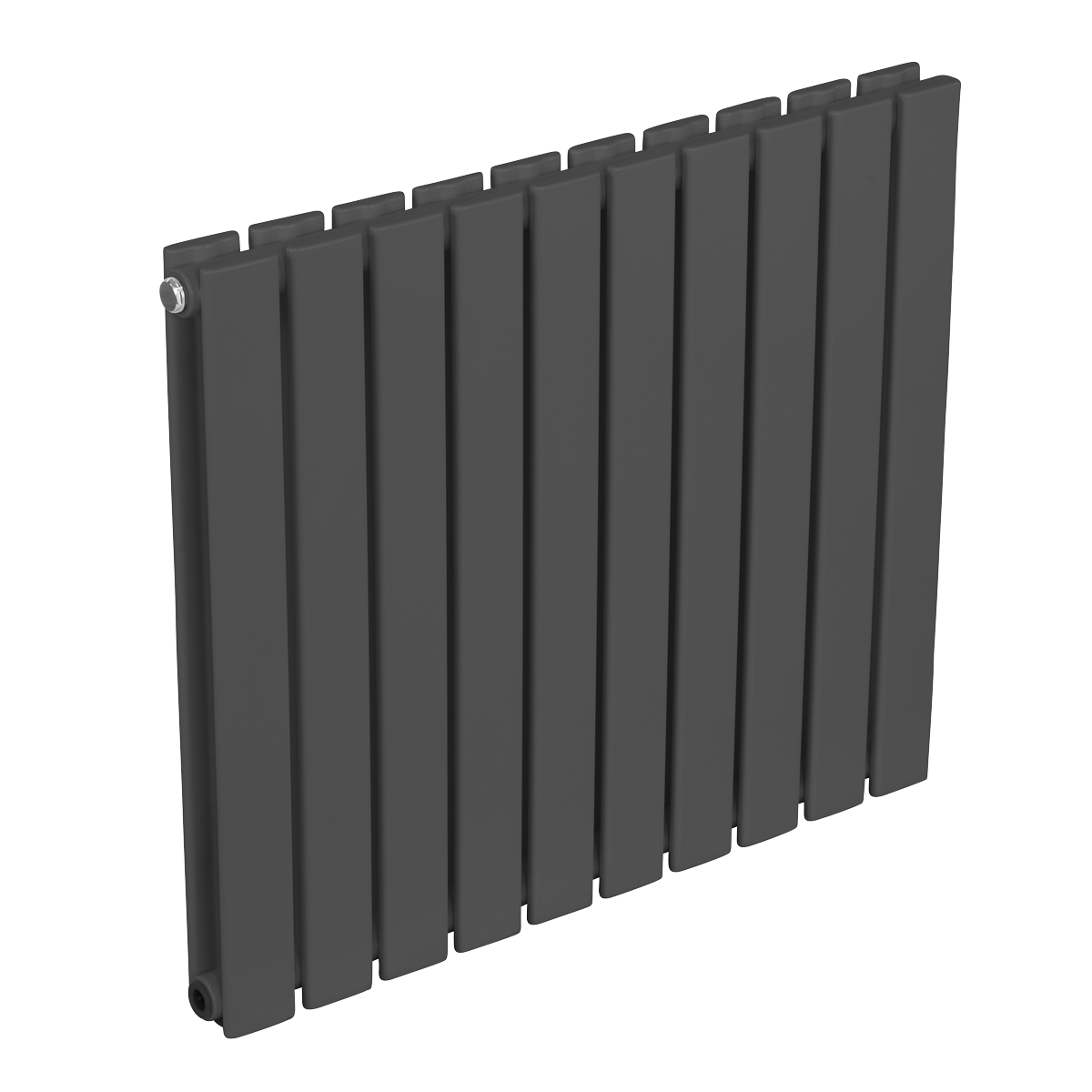 Baridi DH340 Baridi Horizontal Radiator Contemporary Double Flat Panel Design 600 x 700mm – Anthracite