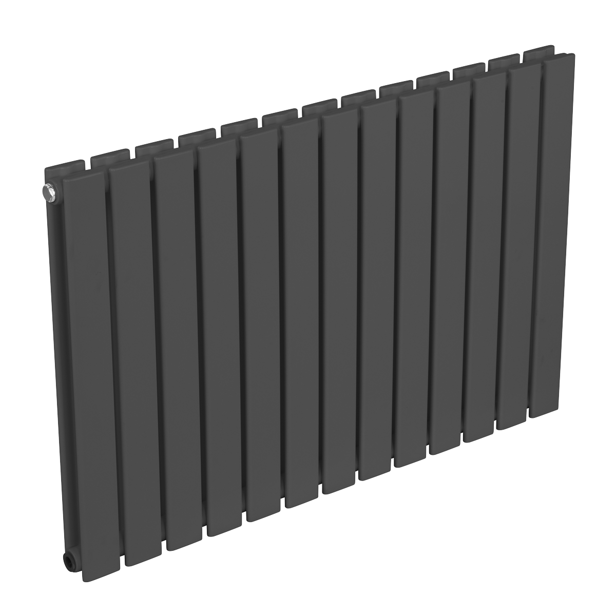 Baridi DH341 Baridi Horizontal Radiator Contemporary Double Flat Panel Design 600 x 910mm – Anthracite
