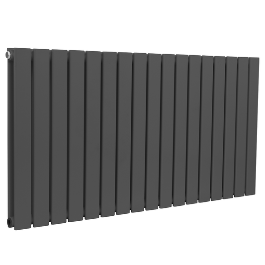 Baridi DH342 Baridi Horizontal Radiator Contemporary Double Flat Panel Design 600 x 1190mm – Anthracite