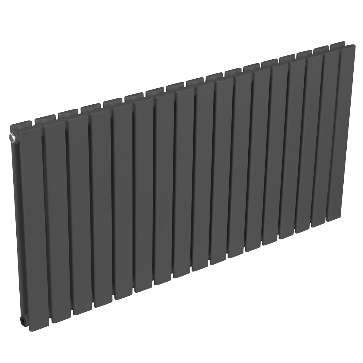 Baridi DH342 Baridi Horizontal Radiator Contemporary Double Flat Panel Design 600 x 1190mm – Anthracite