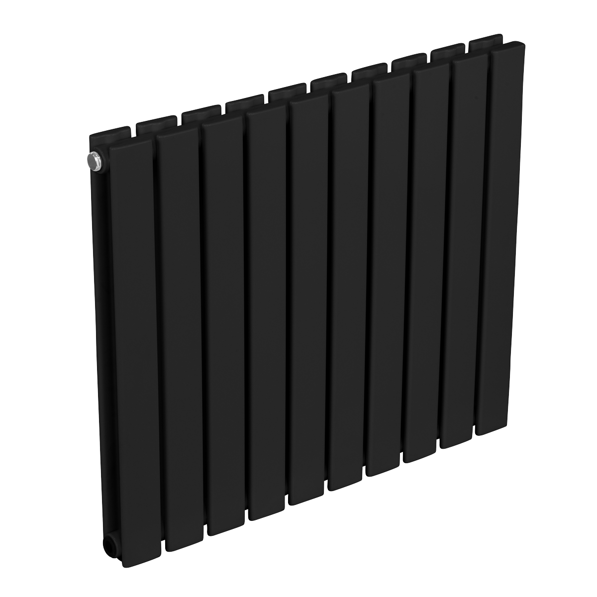 Baridi DH345 Baridi Horizontal Radiator Contemporary Double Flat Panel Design 600 x 700mm – Black