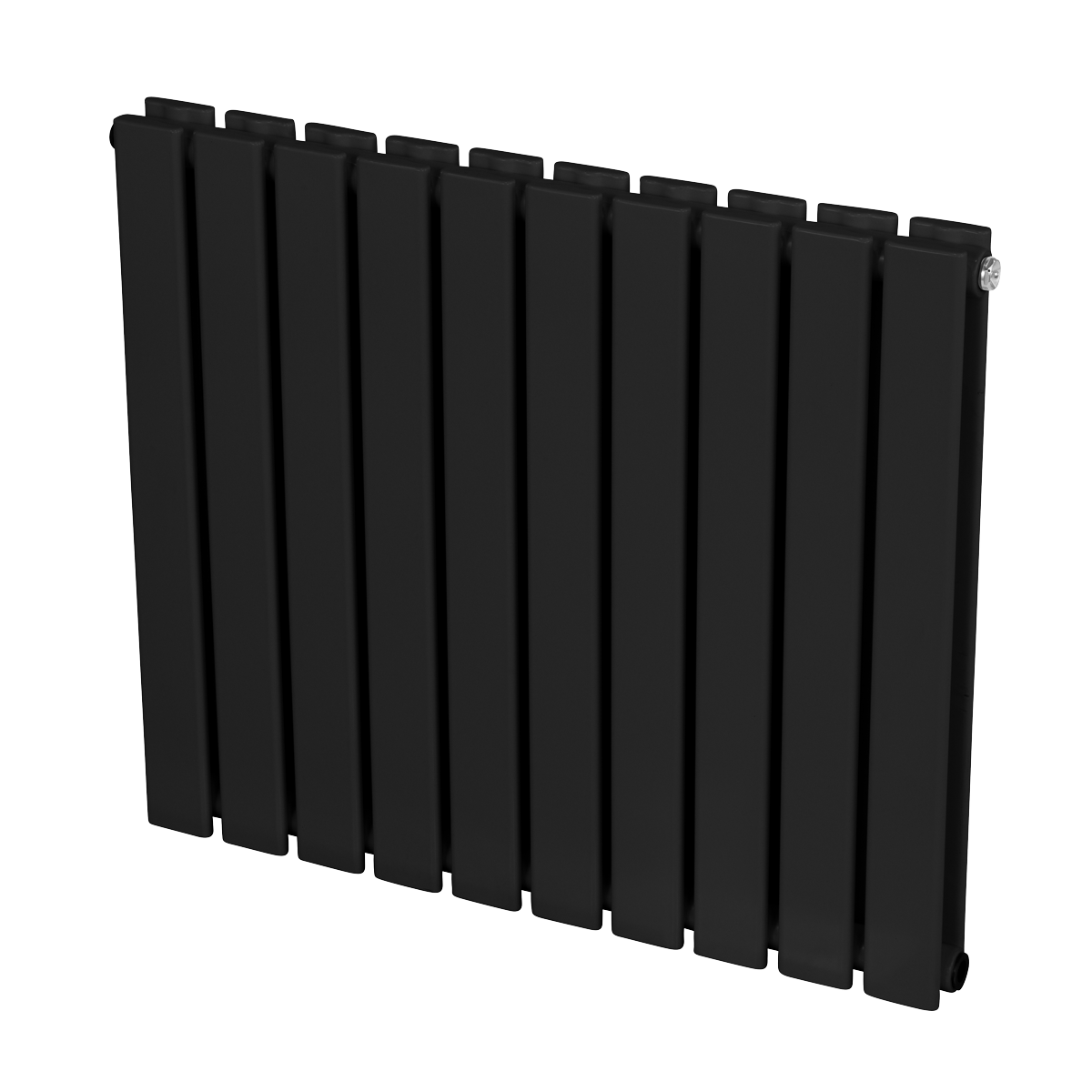 Baridi DH345 Baridi Horizontal Radiator Contemporary Double Flat Panel Design 600 x 700mm – Black