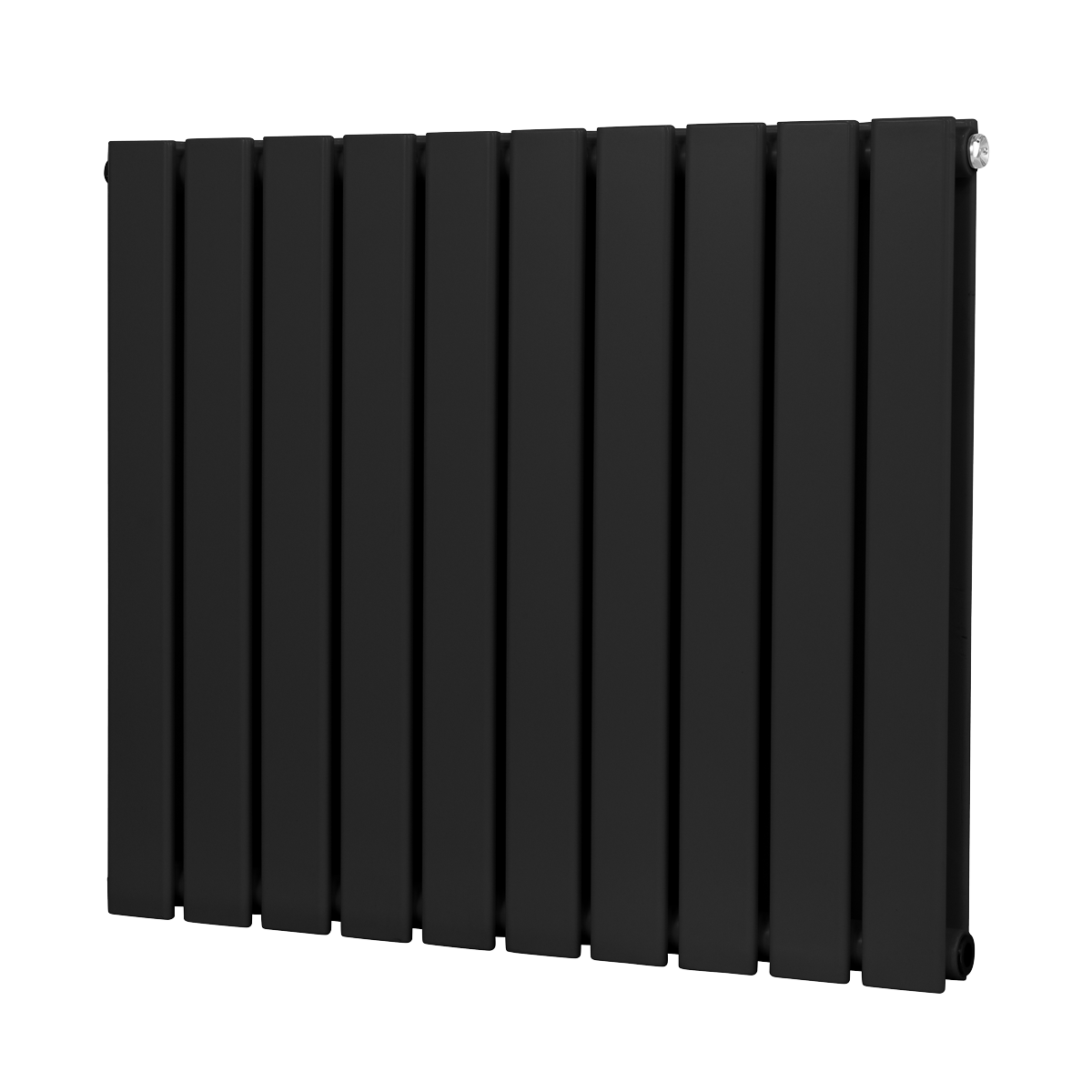 Baridi DH345 Baridi Horizontal Radiator Contemporary Double Flat Panel Design 600 x 700mm – Black