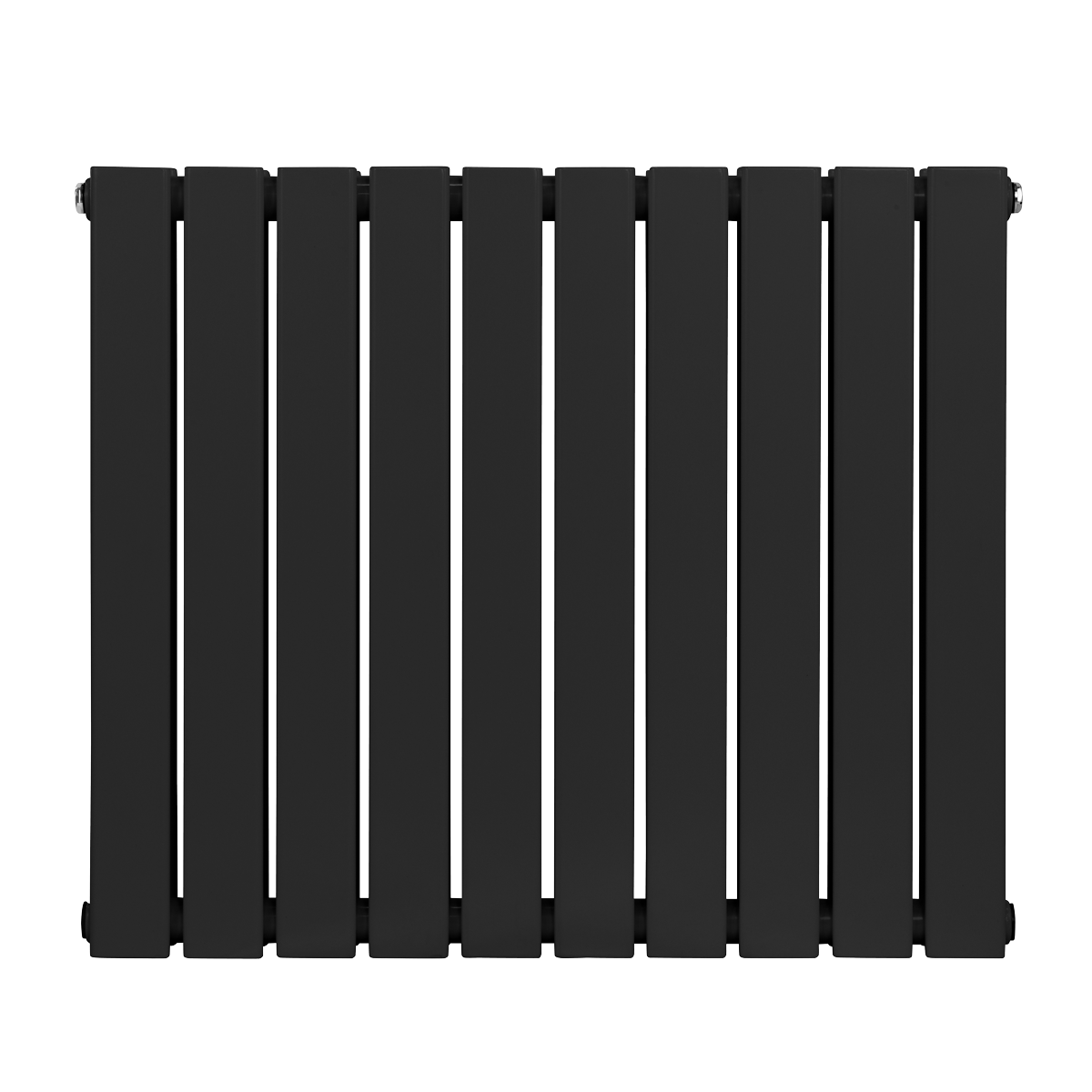 Baridi DH345 Baridi Horizontal Radiator Contemporary Double Flat Panel Design 600 x 700mm – Black