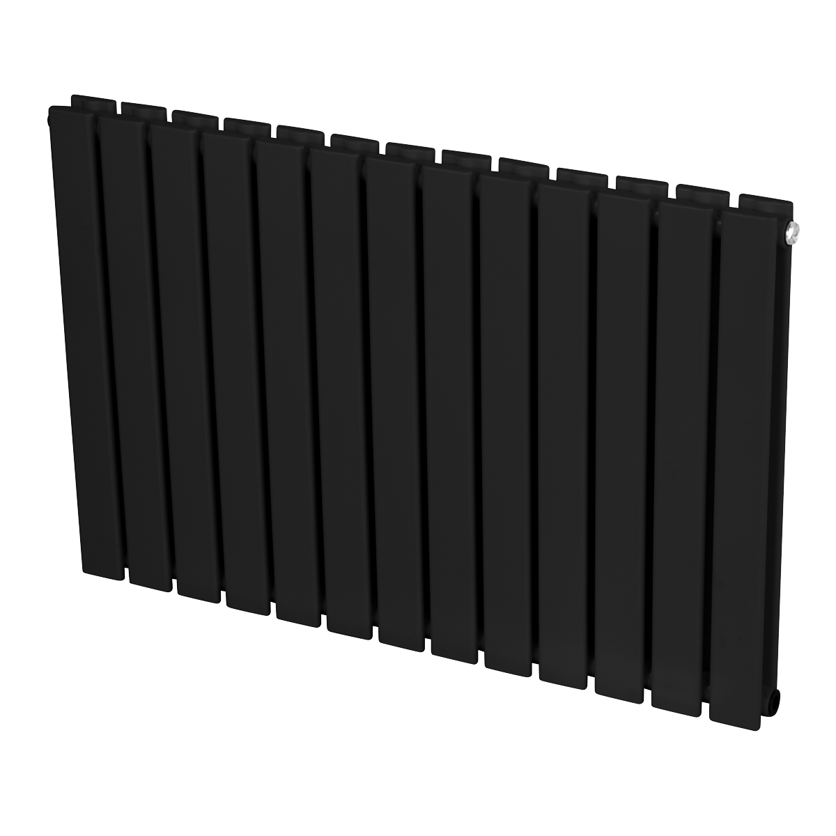 Baridi DH346 Baridi Horizontal Radiator Contemporary Double Flat Panel Design 600 x 910mm – Black